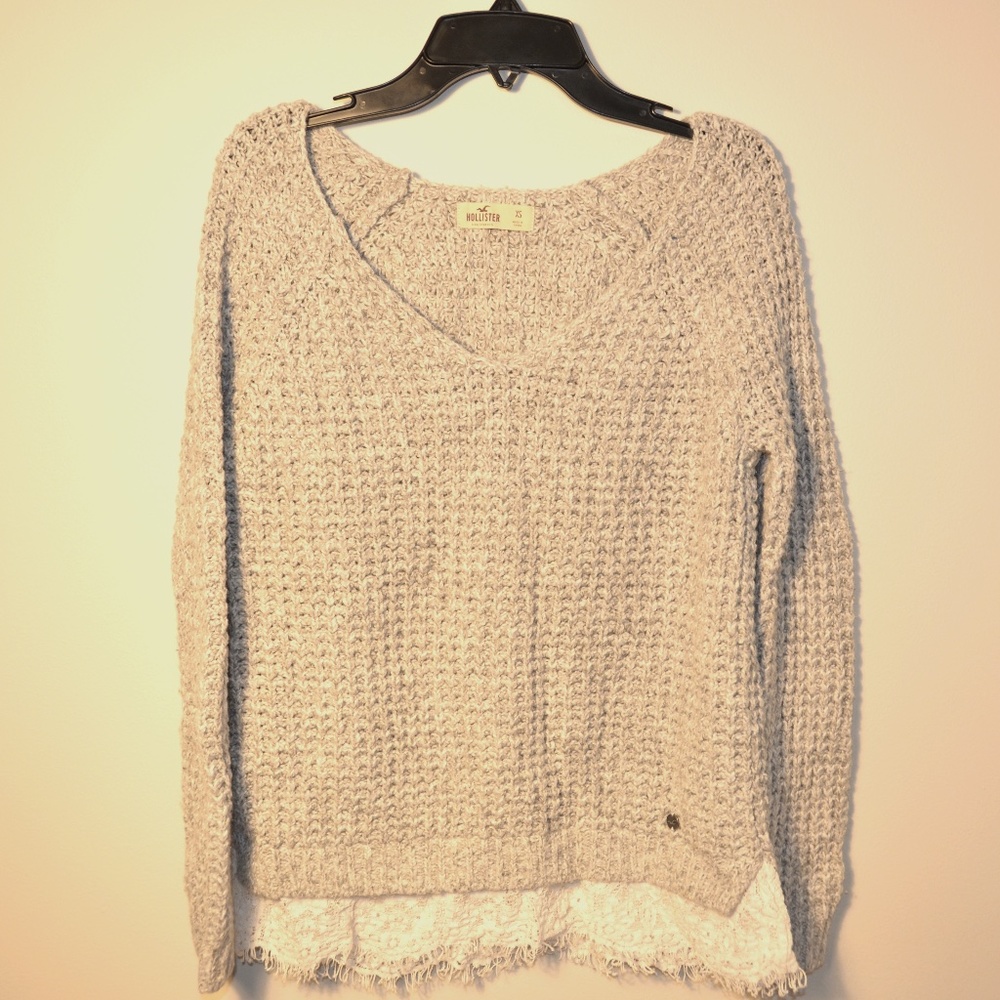 Grey Hollister Sweater